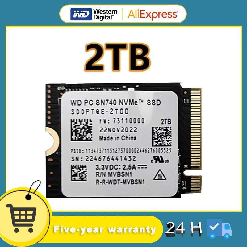   WD SN740, 2TB M.2 SSD, 2230 NVMe PCIe Gen 4x4 SSD, ũμƮ ǽ  X ǽ Ʈ 3  ũ
